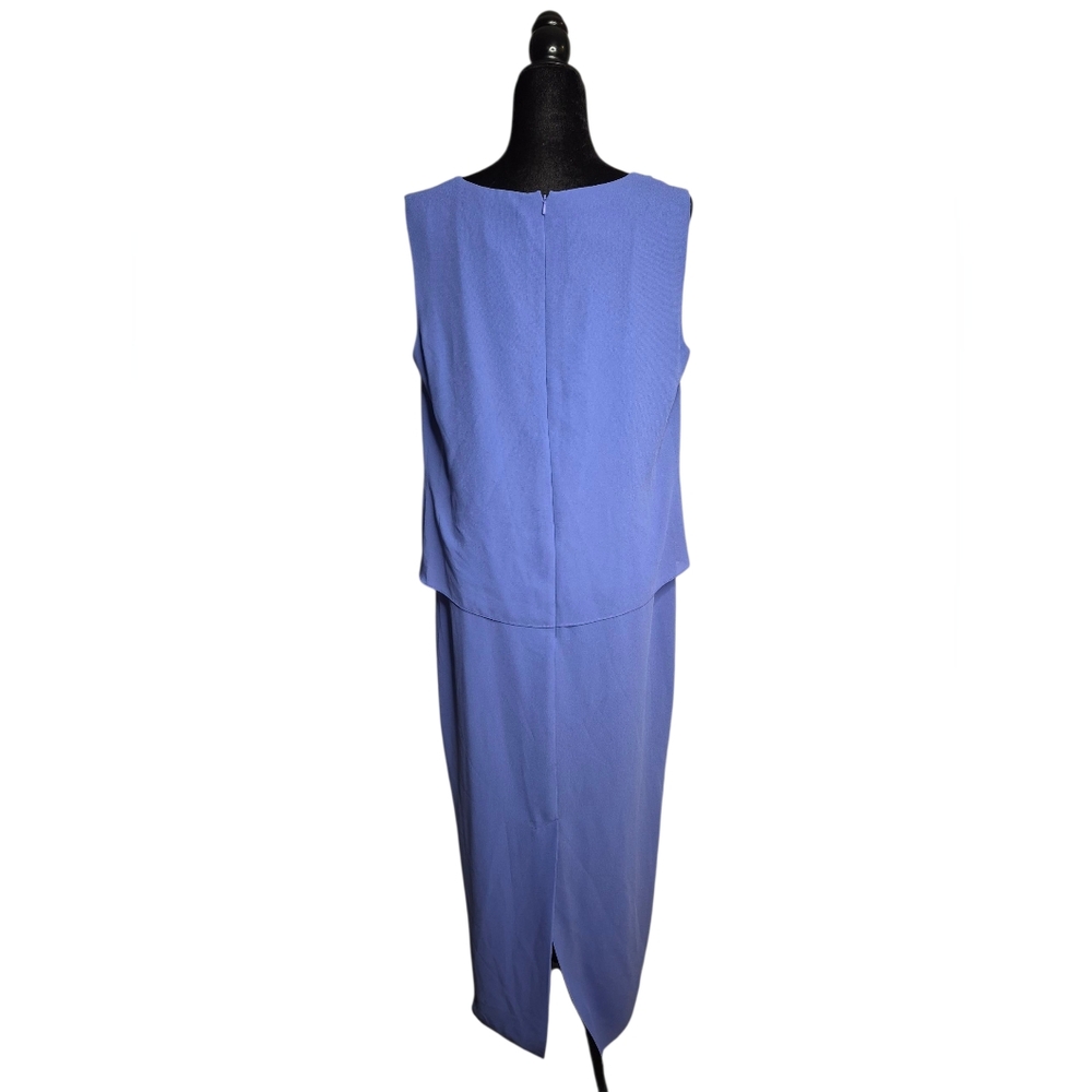 R&M Richards By Karen Kwong Elegant Purple Women's 2 Piece Dress Set (Plus Size) - Picture 4 of 10
